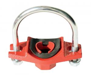 U-образный хомут-седелка под резьбу LedeGroove BSPT (30mm), Ду 80х25, 3"х1" (89х34мм)